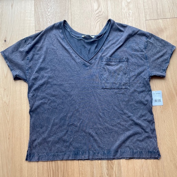 WANT YOU SIDE SLIT POCKET T-SHIRT IN DUSTED DENIM - Picture 5 of 12